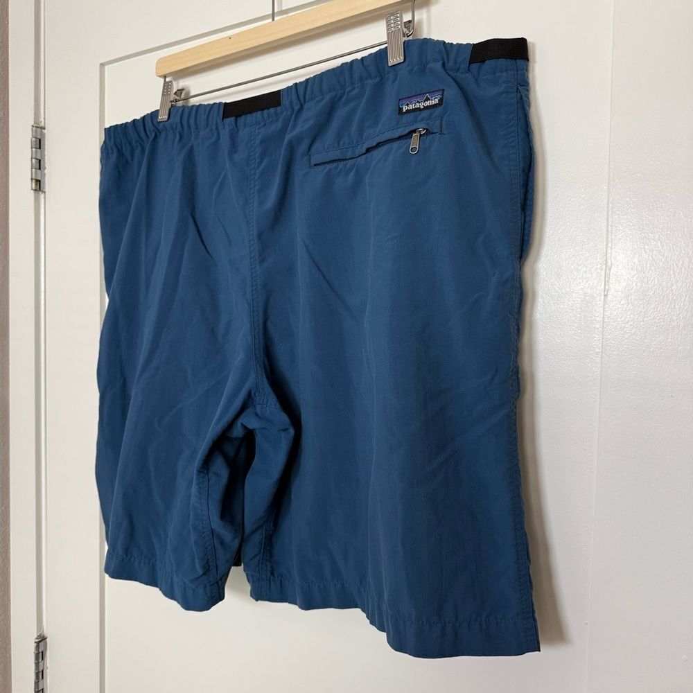 Patagonia Nylon Shorts 10'' Mens Sz XL Blue Belted Outdoor Hiking Camping - Picture 5 of 14
